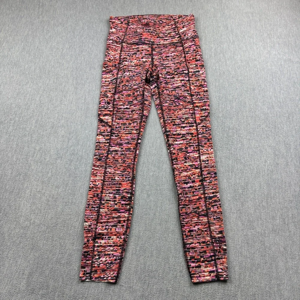 Lululemon Leggings Womens 4 Multicolor Fast Free Tight II 25